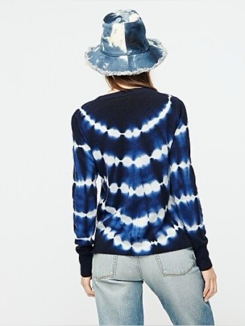 J. Crew Cashmere crewneck sweater in navy tie-dye - NTW - Picture 3 of 14